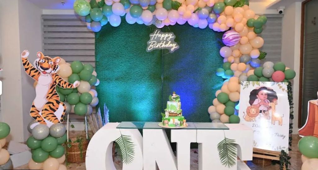 Jungle Safari First Birthday setup by Decor Town, Jaipur