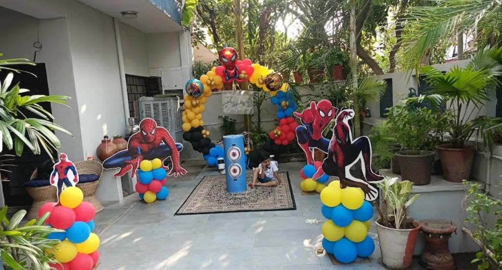 Spiderman Outdoor Theme setup by Decor Town, Jaipur